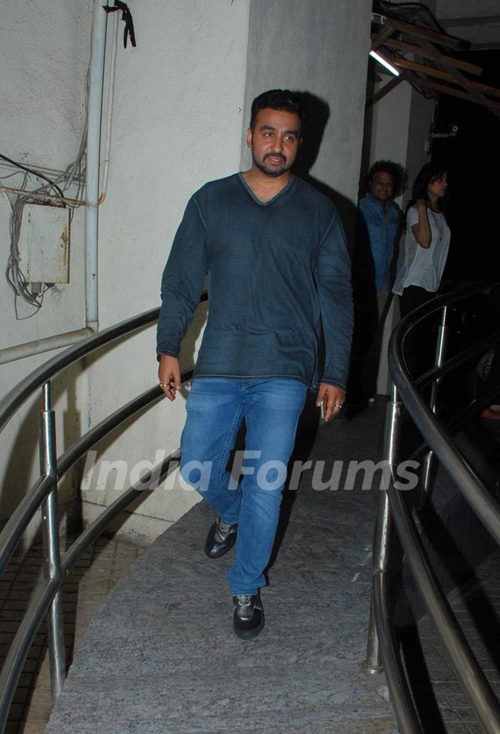 Raj Kundra Snapped at Piku Screeening