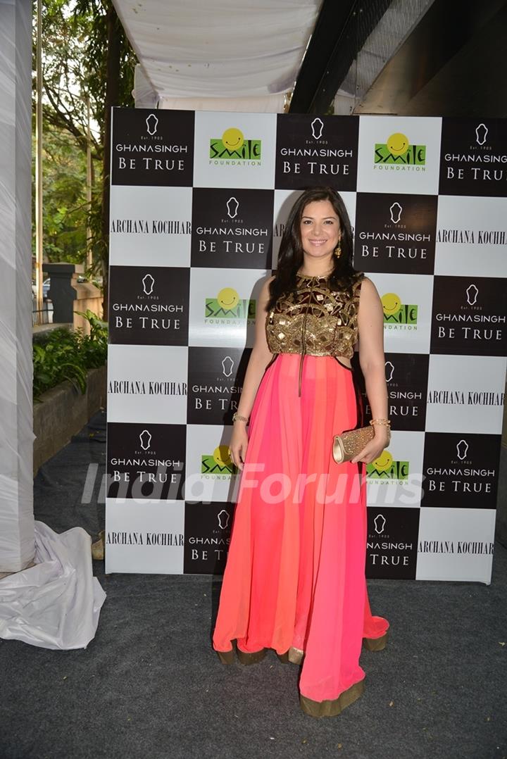 Urvashi Sharma poses for the media at Ghanasingh 'Be True' Event