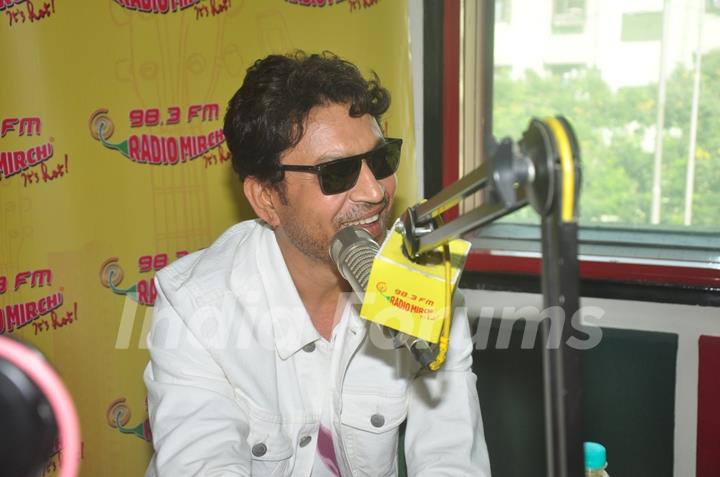 Irrfan interacts with the listeners at the Promotions of Piku on Radio Mirchi