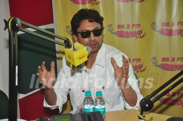 Irrfan interacts with the listeners at the Promotions of Piku on Radio Mirchi