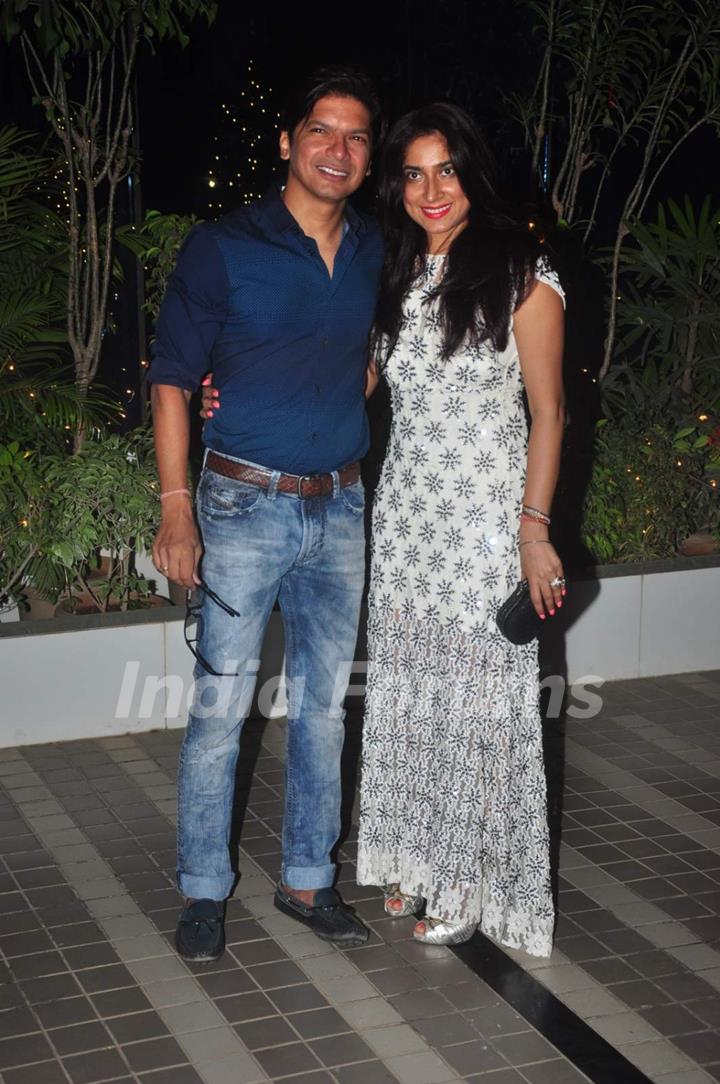 Shaan with his Wife at Success Bash of Mary Kom