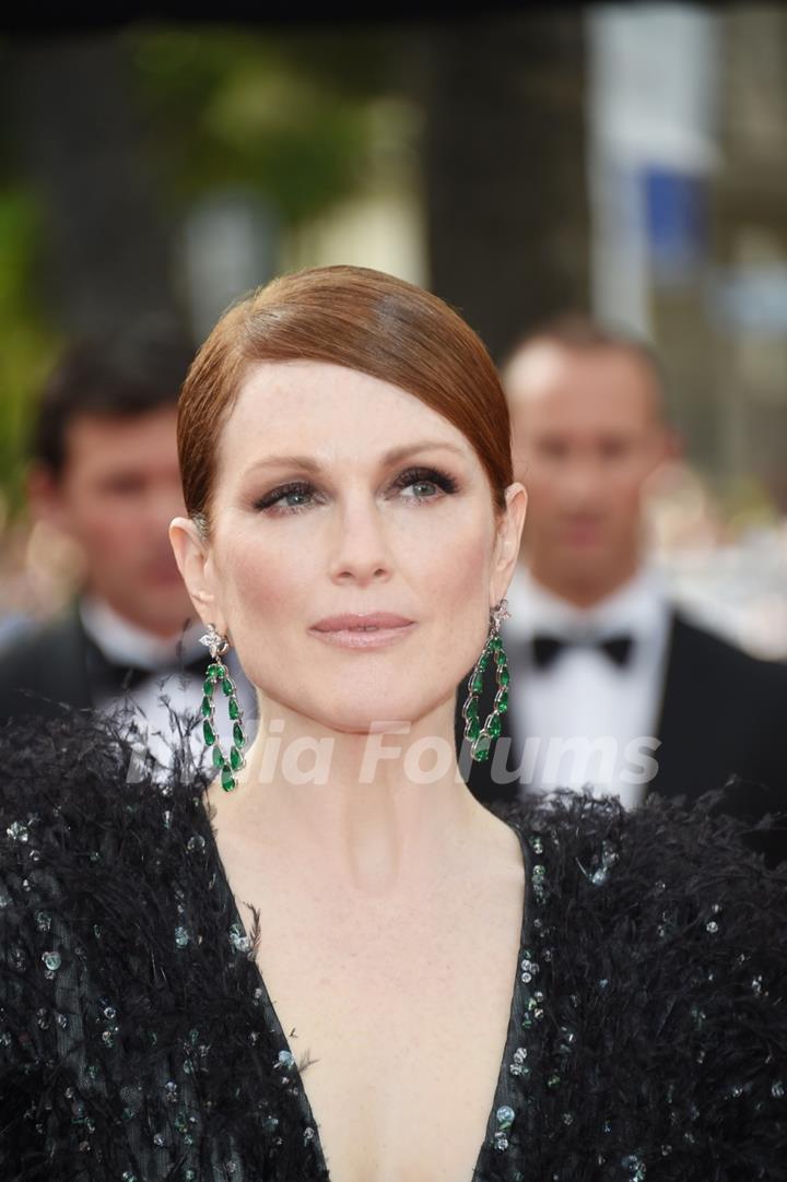 Julianne Moore poses for the media at the Red Carpet of Cannes Film Festival 2015