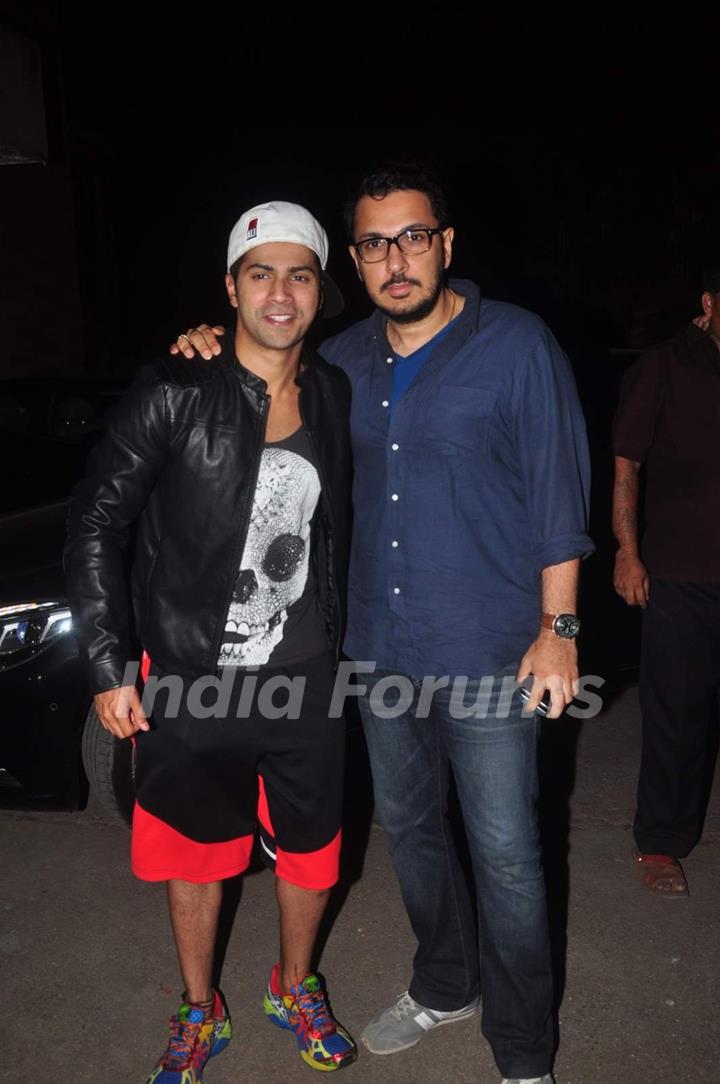 Dinesh Vijan and Varun Dhawan at Special Screening of Bombay Velvet