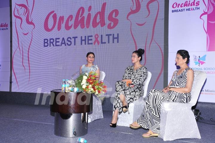 Tanuja, Tanishaa Mukherjee and Kajol at Breast Cancer Awareness Event