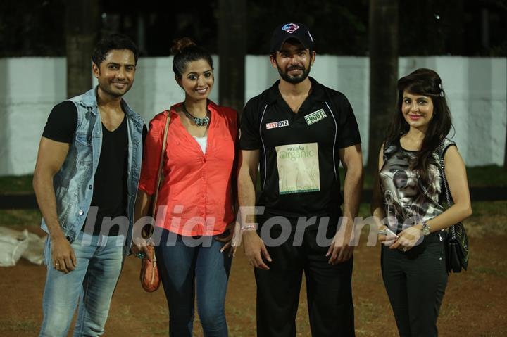 Celebs pose for the media at Gold Charity Match