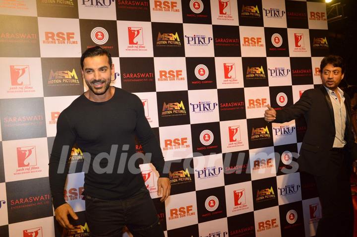 John Abraham and Irrfan Khan were snapped at the Success Bash of Piku