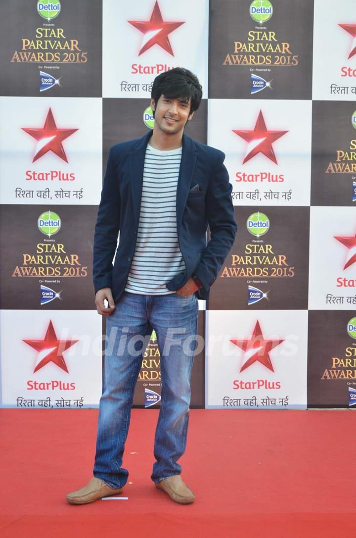 Shivin Narang poses for the media at Star Parivaar Awards 2015