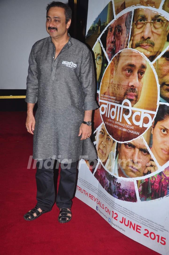 Sachin Khedekar at Promotions of Marathi Movie 'Nagrik'