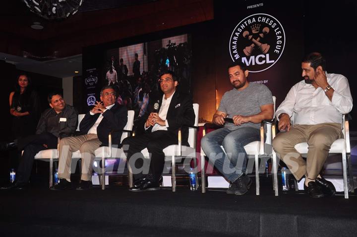 Vishwanathan Anand and Aamir Khan at Inauguration Ceremony Of Maharashtra Chess League