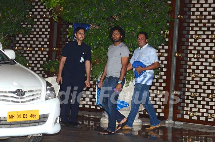 Lasith Malinga at Ambani's Bash for Mumbai Indians Win!