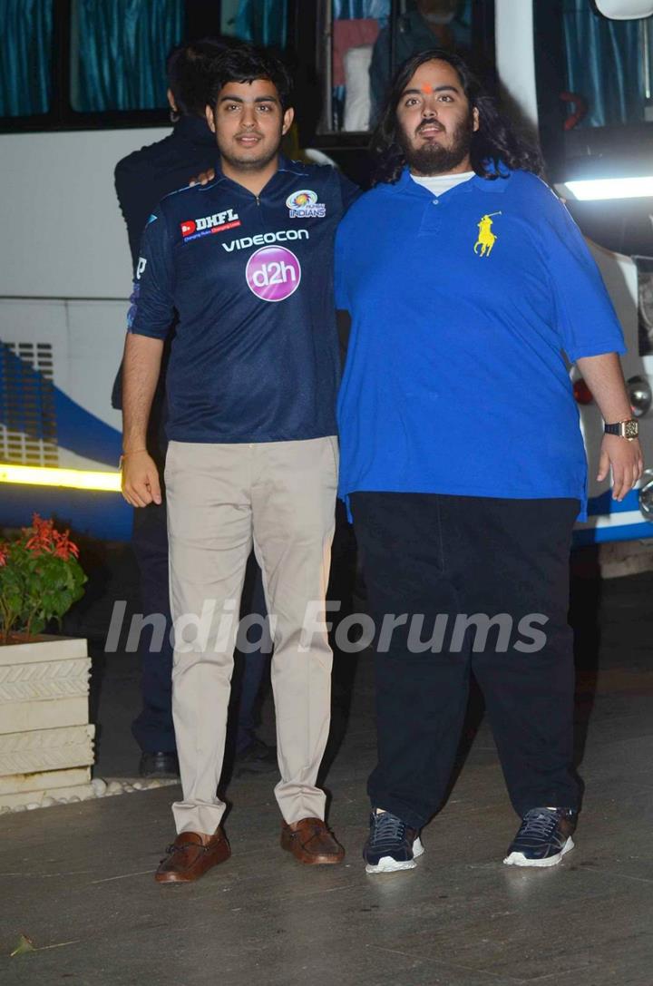 Anant and Akash Ambani at Bash for Mumbai Indians Win!