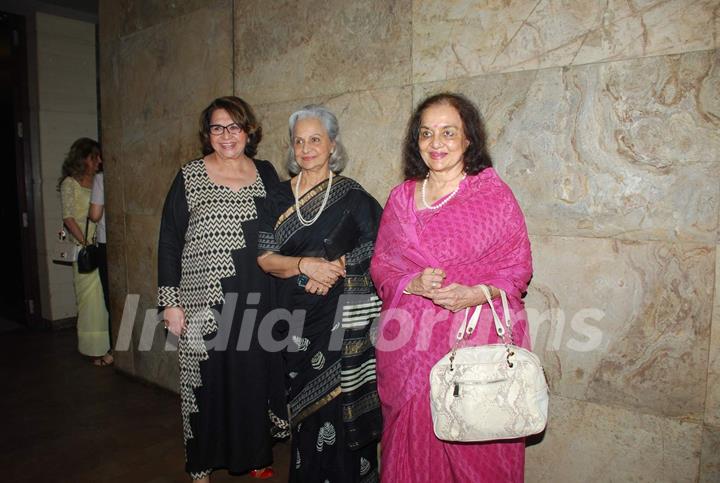 Helen, Waheeda Rahman, Asha Parekh at Screening of Tanu Weds Manu Returns