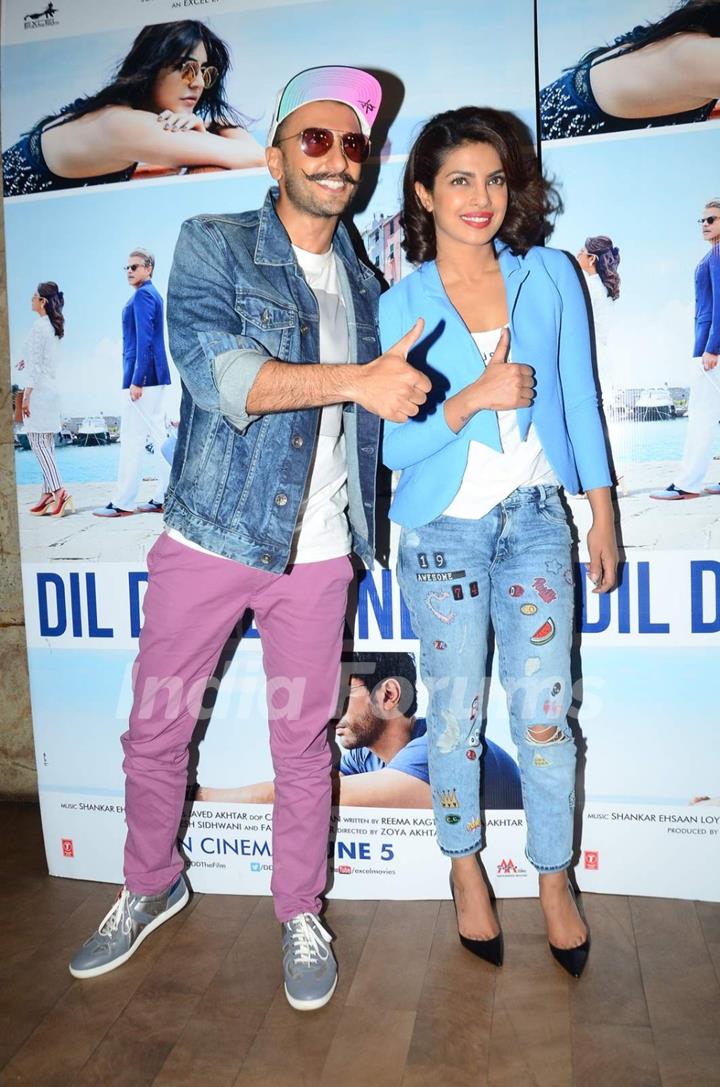 Ranveer Singh and Priyanka Chopra at Special Screening of Dil Dhadakne Do