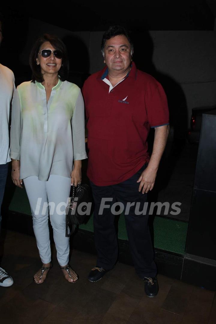 Neetu Singh and Rishi Kapoor at Special Screening of Dil Dhadakne Do