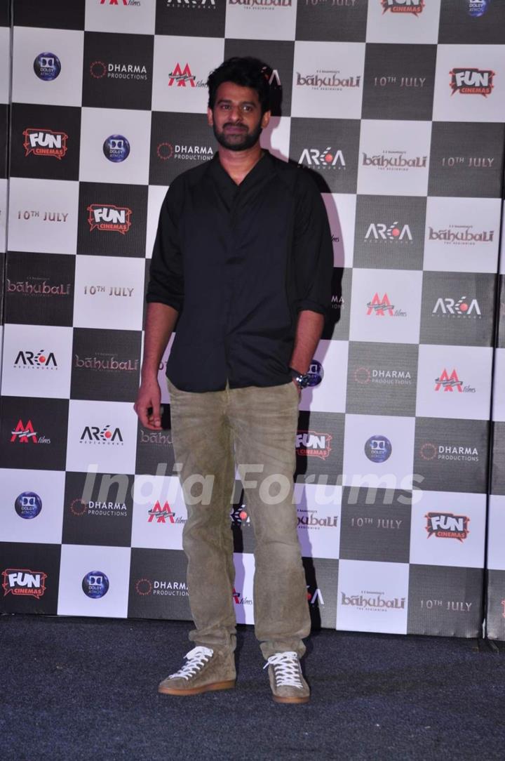 Prabhas at Trailer Launch of Bahubali