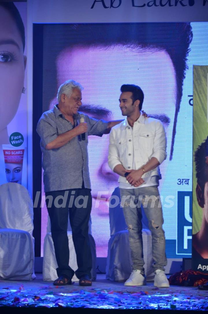 Om Puri and Pulkit Samrat at U-B Fair Cream Launch