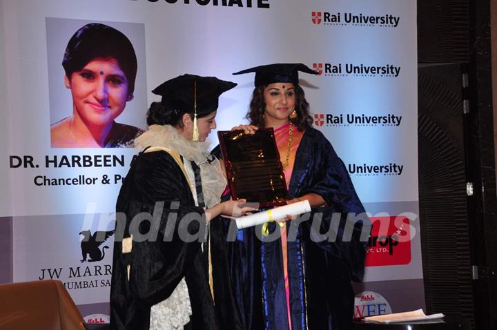 Vidya Balan Conferred with Degree of 'Doctor of Arts Honoris Causa&quot;