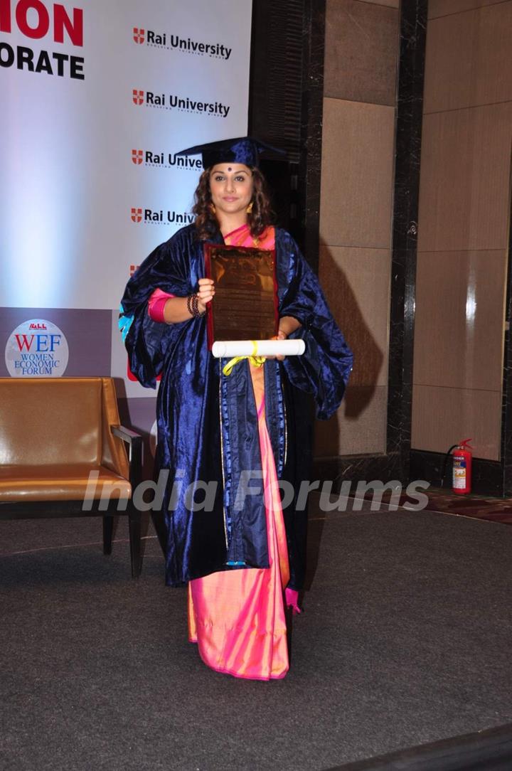 Vidya Balan Conferred with Degree of 'Doctor of Arts Honoris Causa&quot;