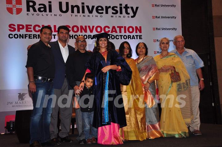 Vidya Balan Conferred with Degree of 'Doctor of Arts Honoris Causa'