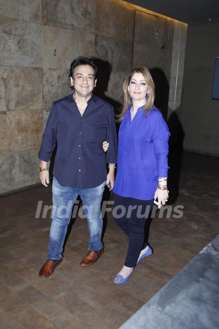 Adnan SAmi with His Wife at Screening of Dil Dhadakne Do