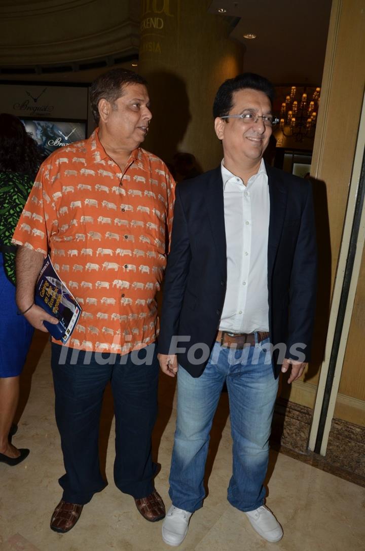 Sajid Nadiadwala and David Dhawan pose for the media at IIFA 2015 Press Conference