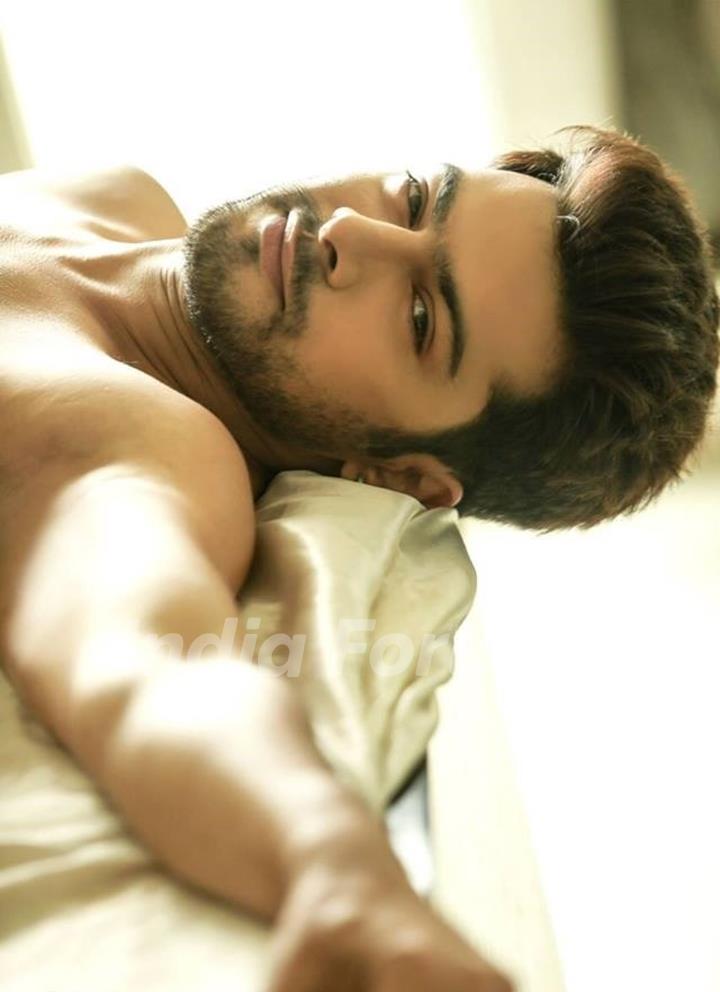 Karam Rajpal for a photoshoot