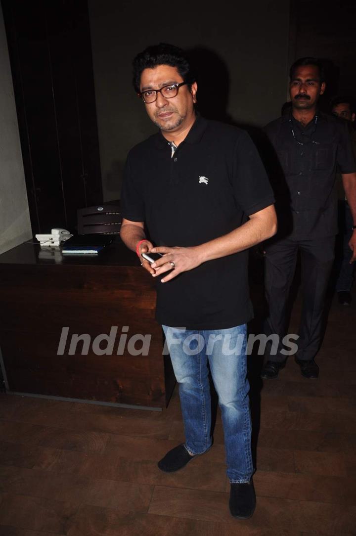 Raj Thackeray poses for the media at the Special Screening of Dil Dhadakne Do