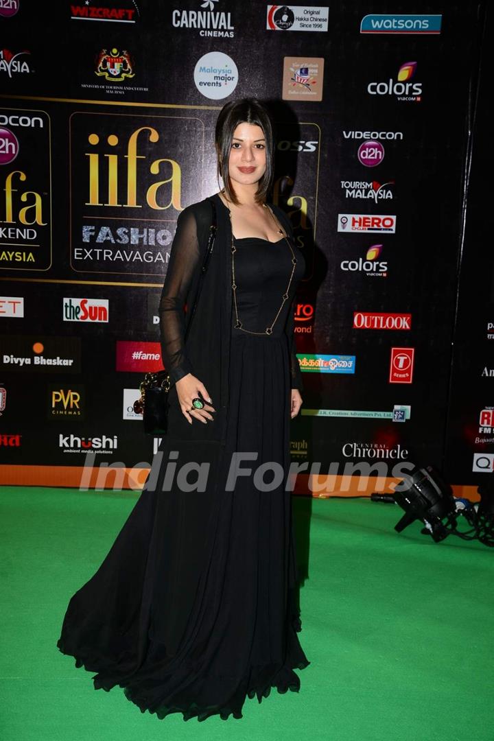 Kainaat Arora poses for the media at IIFA 2015 Day 2