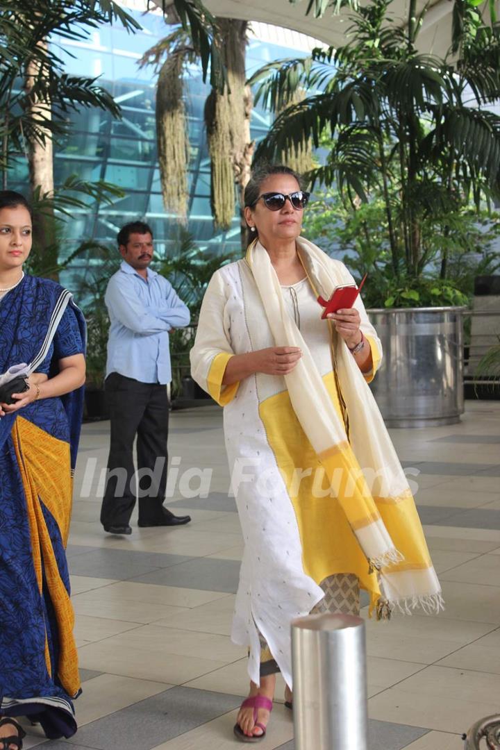 Shabana Azmi Snapped at Airport