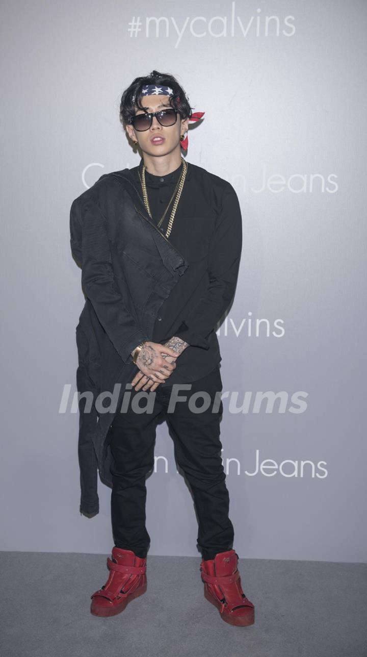 Jay Park poses for the media at Calvin Klein Jeans Music Event in Hong Kong