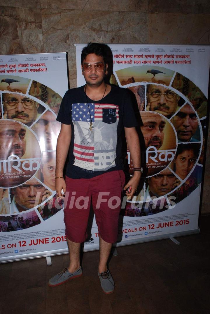 Mukesh Chhabra at Screening of Marathi Movie 'Nagrik'