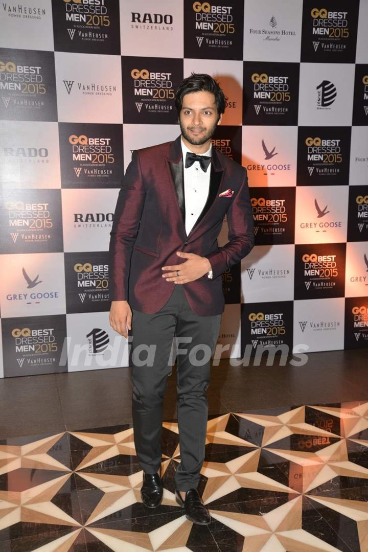 Ali Fazal poses for the media at GQ India Best-Dressed Men in India 2015