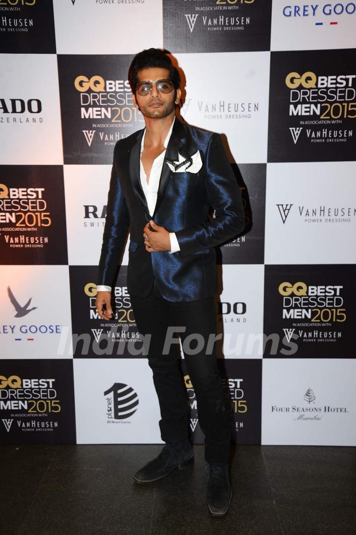 Karanvir Bohra poses for the media at GQ India Best-Dressed Men in India 2015