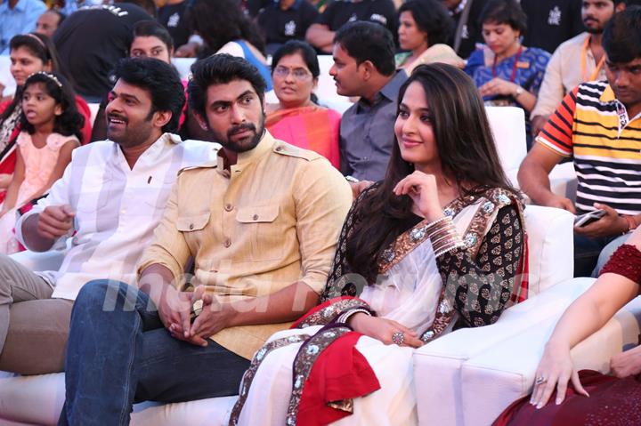 Rana Daggubati and Anushka Shetty at Music Launch of Baahubali