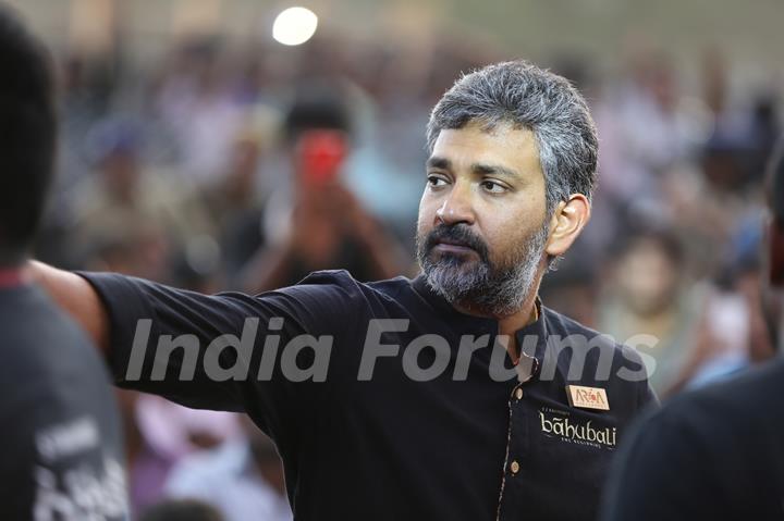 S S Rajamouli at Music Launch of Baahubali