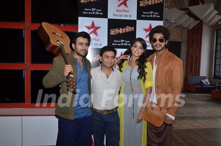 Pearl V Puri, Asmita Sood and Suyash Rai at the Launch of Star Plus 'Badtameez Dil'