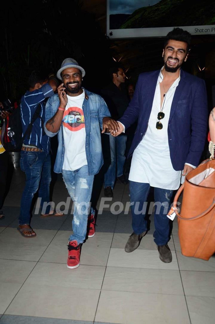 Arjun Kapoor and Remo Dsouza at the Airport