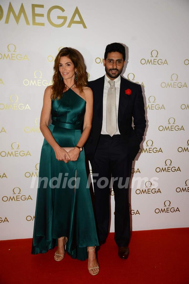 Abhishek Bachchan and Cindy Crawford at Omega Meet and Greet