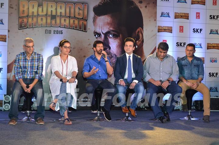 Adnan Sami and Kabir Khan at Song Launch of Bajrangi Bhaijaan