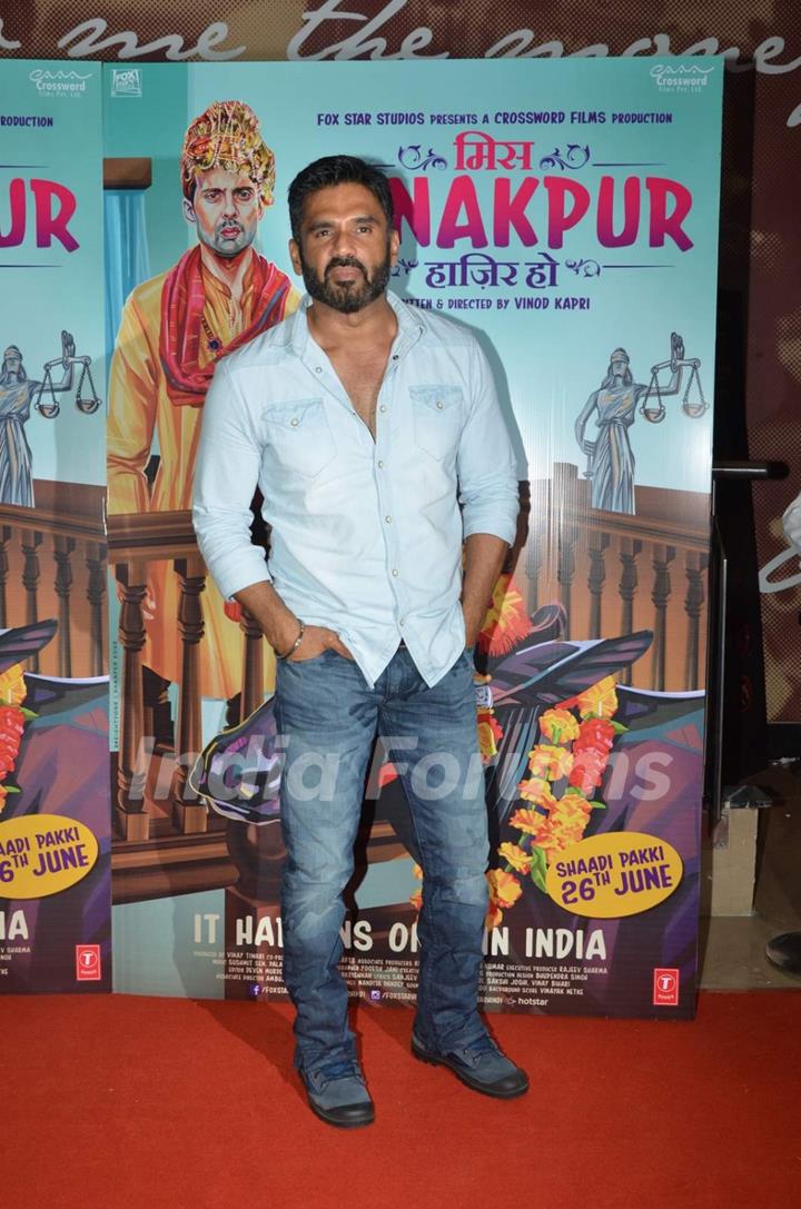 Suniel Shetty at Premiere of Miss Tanakpur Haazir Ho