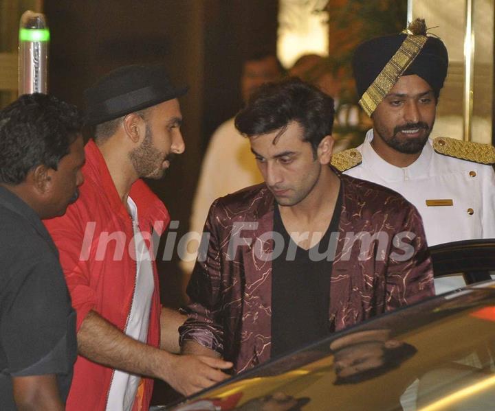 Ranveer Come to See off Ranbir at Arjun Kapoor's Birthday Bash!