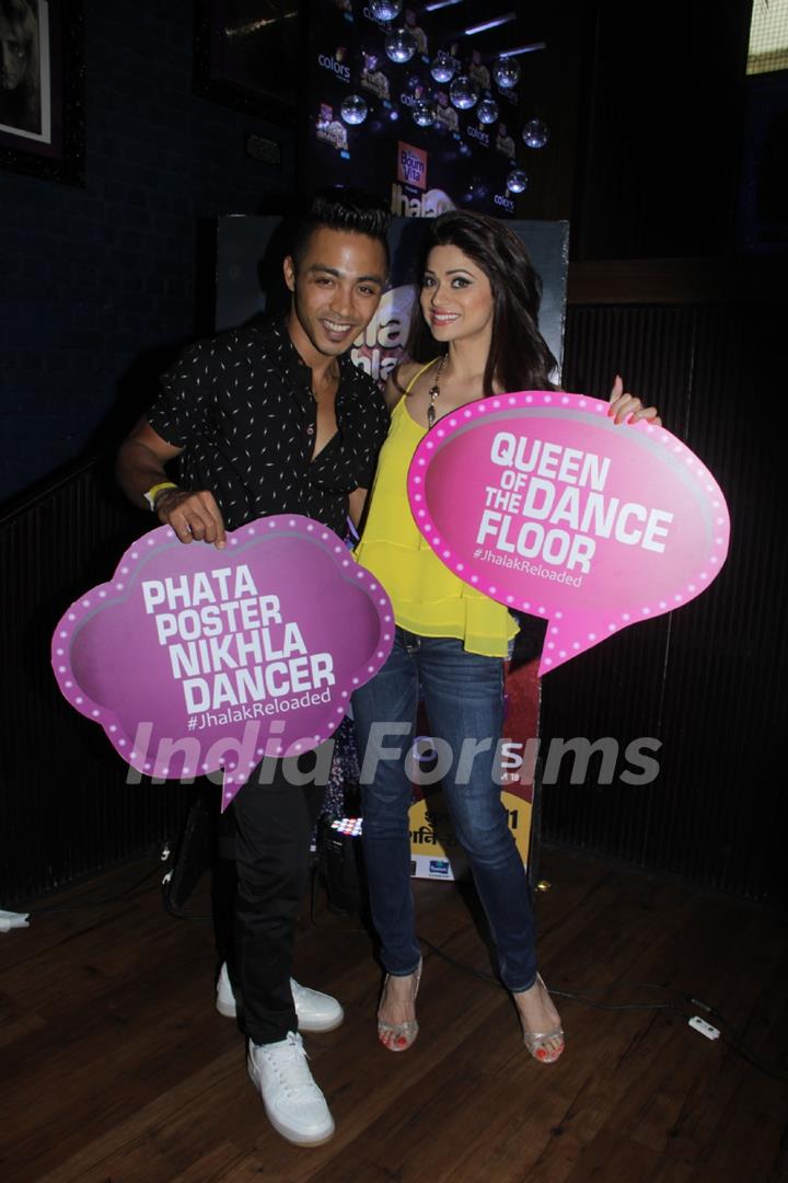 Shamita Shetty With her Choreographer at the Launch of Colors  Jhalak Dikhla Jaa Season 8