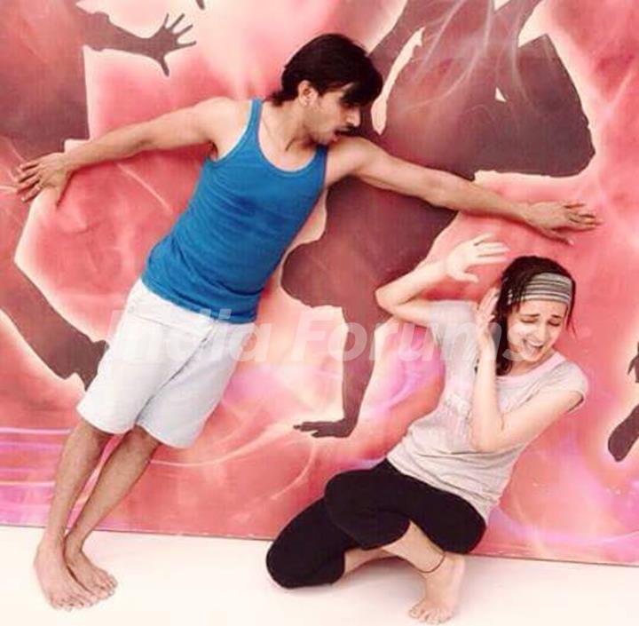 Sanaya Irani with her Choreographer Jai