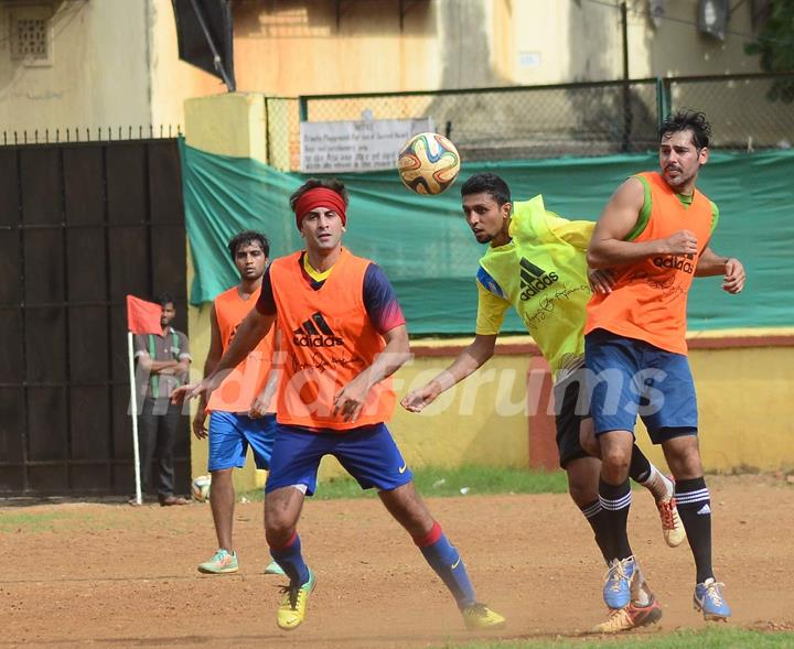 Ranbir Kapoor Snapped Playing a Friendly Football Match