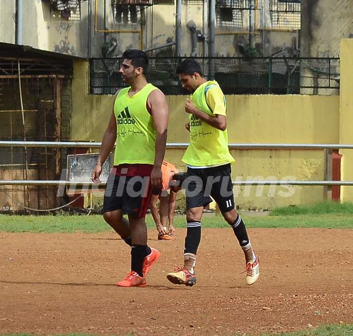 Arjun Kapoor Snapped Playing a Friendly Football Match