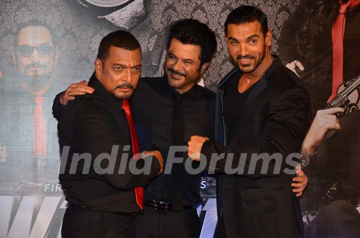Nana, Anil and John at Trailer Launch of Welcome Back
