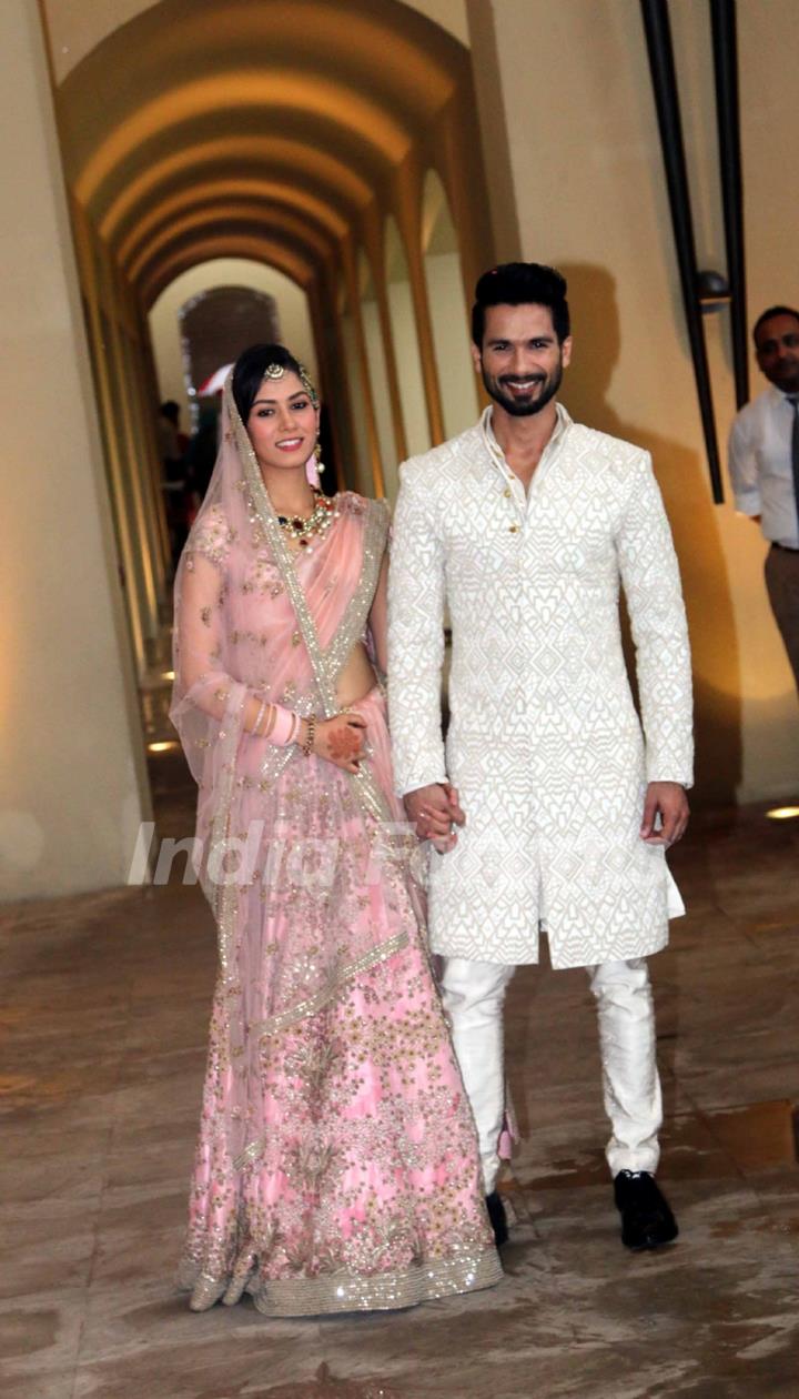 Shahid Kapoor and Mira Rajput walk hand in hand as man and wife!