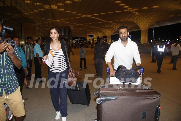 Abhsihek Kapoor and Pragya Yadav Snapped at Airport