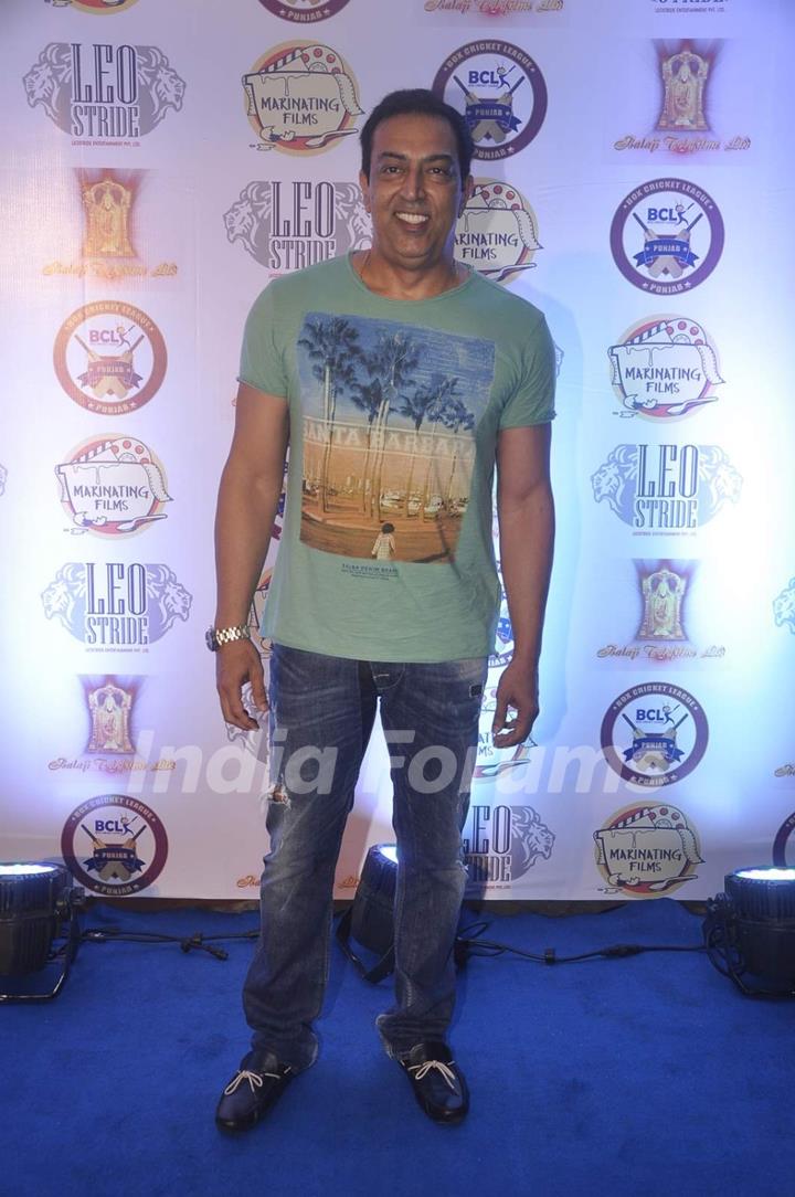 Vindoo Dara Singh poses for the media at the Press Meet of Box Cricket League