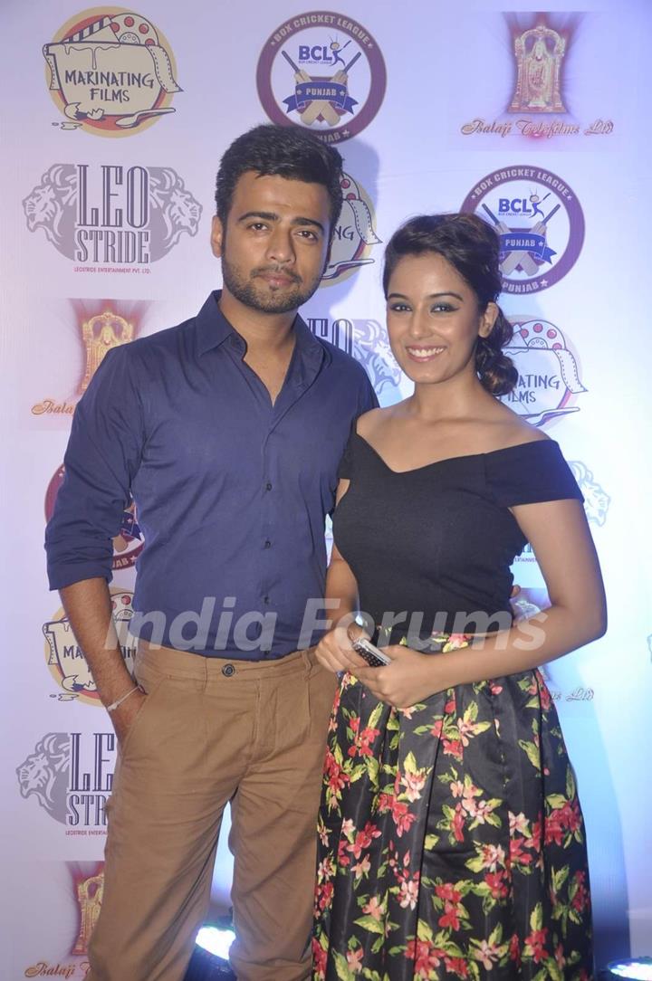 Srishty Rode and Manish Naggdev at the Press Meet of Box Cricket League